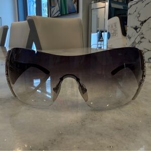 Bvlgari Shield Sunglasses - Gradient Smoke Lenses